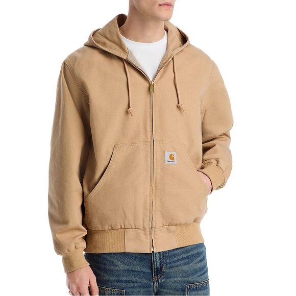 Carhartt WIP Men's OG Active Jacket Zip Front Drawstring Hoodie Dusty Brown 2XL - Picture 1 of 8